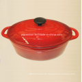 Staub Style Enamel Gusseisen Kochgeschirr Oval Form Größe 29X21cm